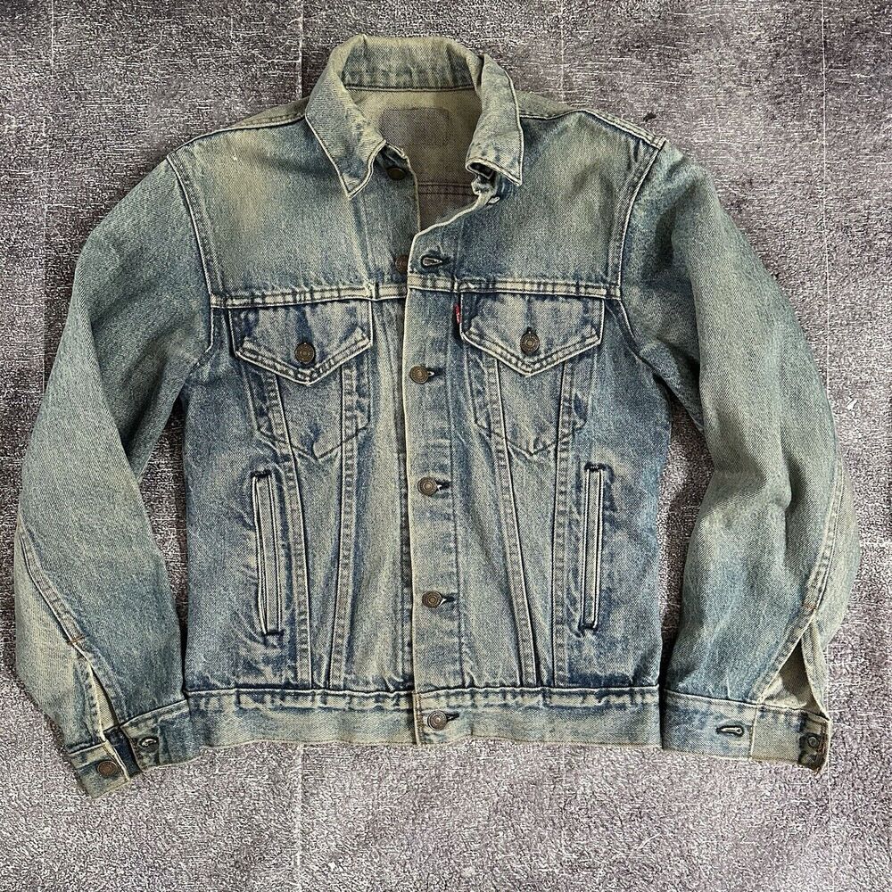 Men's Vintage 80's Levi's USA Light Blue Batman Trucker Type 3 Jean Jacket Sz M